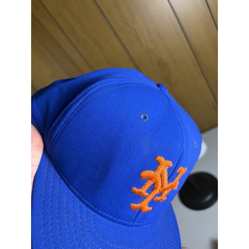Vintage 80s 90s New York Mets AJD Snapback Made In USA Solid Pannel Blue - Picture 8 of 8